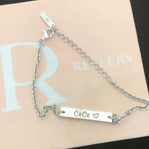 Rellery‎ Small Bar Bracelet Silver 925 Cece Heart